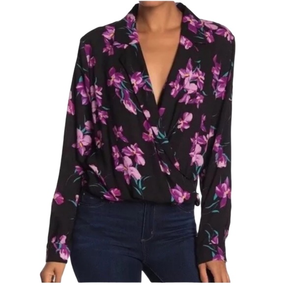 free press Tops - NWT Free Press Notch Collar Surplice Top